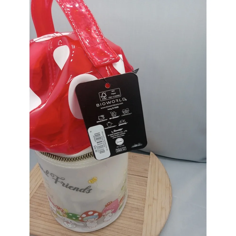 Sanrio Hello Kitty & Friends Mushroom Cosmetic Makeup Bag 12